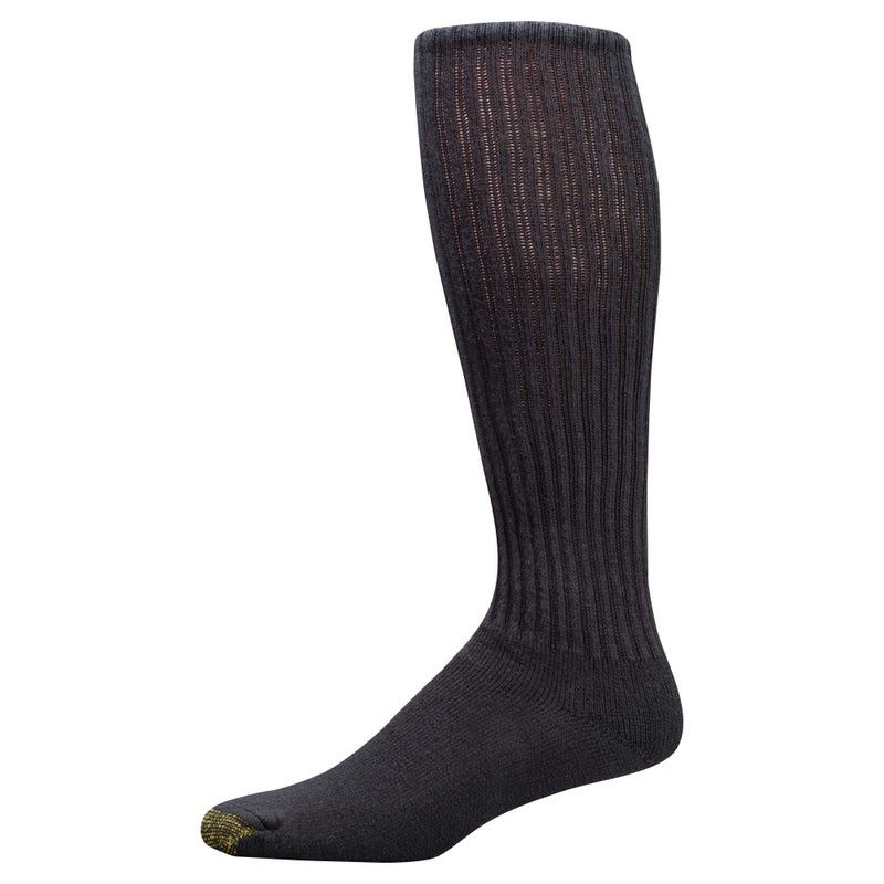 GOLDTOE Men's Ultra Tec Performance Over-The-Calf Athletic Socks, Multipairs, Black (3-Pairs), Large - Image 3